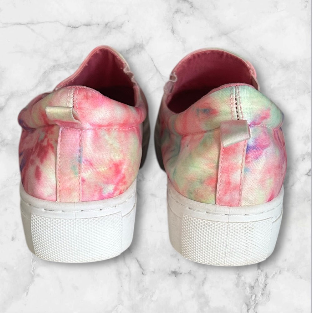 Bamboo Rainbow Tie Dye Platform Sneakers Tennis Shoes Y2K Rare Size 6.5 - Picture 7 of 9